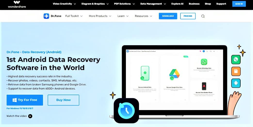 11 Best Android Data Recovery Software Apps in 2024 1. Dr.Fone